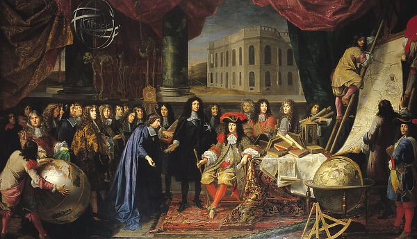 Jean-Baptiste Colbert (1619-1683) Presenting the Members of the Royal Academy of