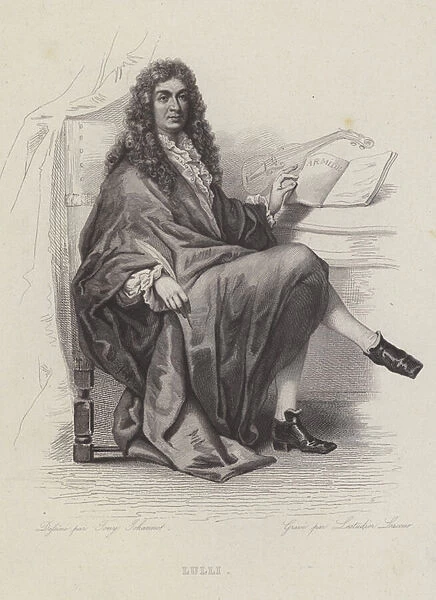 Jean-Baptiste Lully, Italian-born French composer, musician and dancer (engraving)