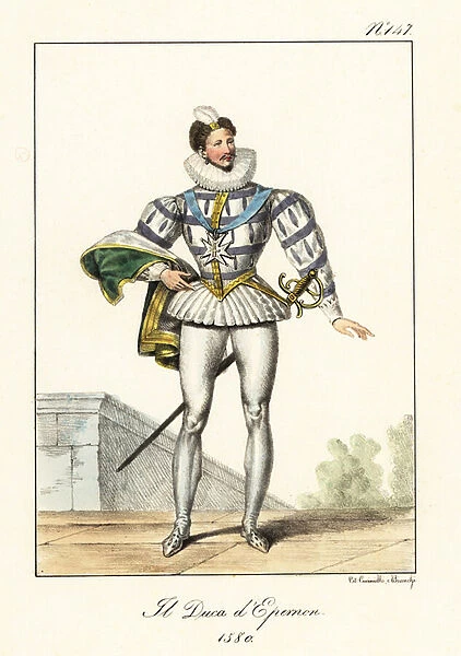Jean Louis de Nogaret de La Valette, Duke of Epernon, 1580. 1825 (lithograph)