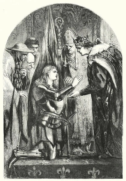 Jeanne d Arc au Couronnement de Charles VII, a Reims (engraving)