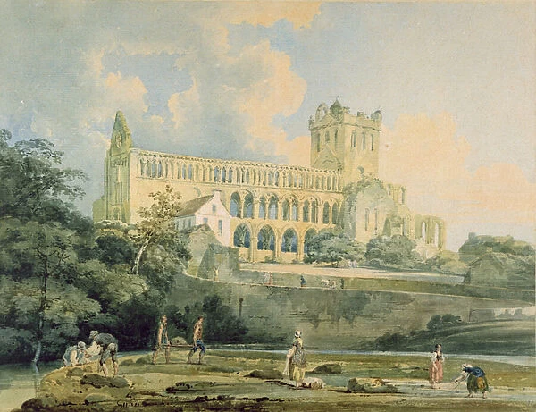 Jedburgh Abbey from the River, c. 1798-99 (w  /  c on paper)