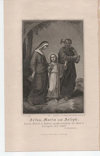 Jesus, Mary and Joseph, unknown (engraving)