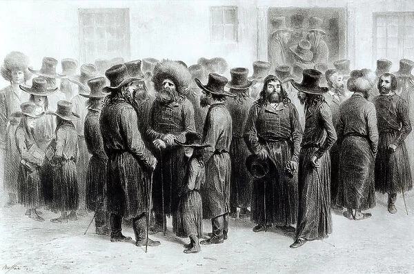 Jewish Traders and Merchants, printed by Auguste Bry (engraving) (b  /  w photo)