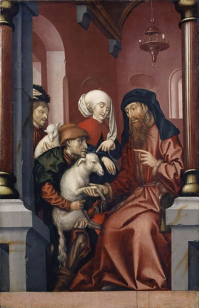 Joachim and Anne choosing a Lamb for Sacrifice, 1512 (tempera on canvas laid down on wood