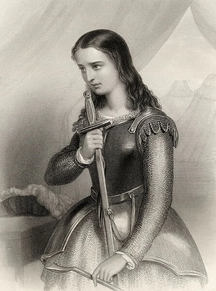 Joan of Arc (1412-31) illustration from World Noted Women by Mary Cowden Clarke