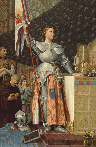 Joan of Arc at the Coronation of Charles VII, 1429 (chromolitho)