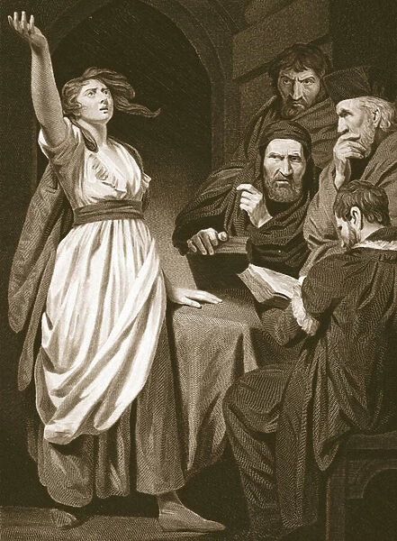 Joan of Arc declaring her mission, engraved by T. Holloway