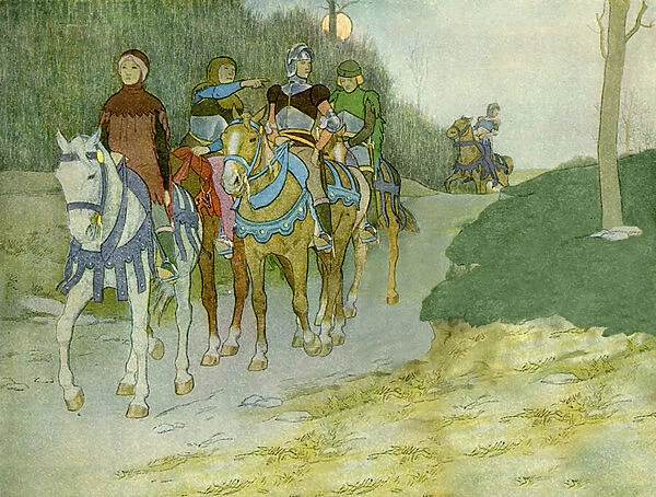 Joan of Arc and her entourage travelling to Chinon