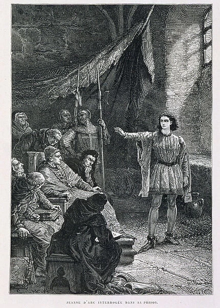 Joan of Arc interrogated in her prison - in 'Histoire de France'