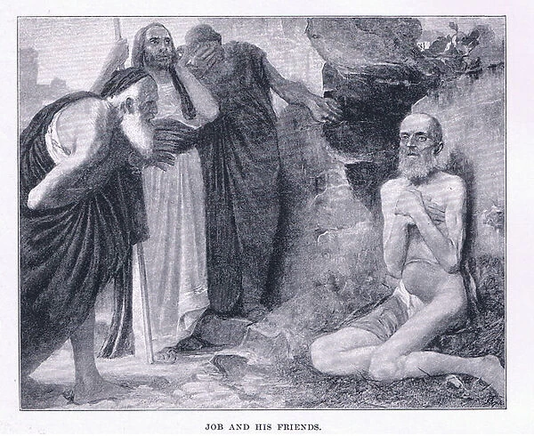Job and his friends, from The Magazine of Art 1893, Cassell and Company, 1893 (litho)
