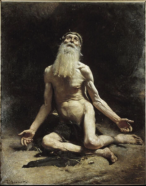 Job - Painting by Leon Bonnat (1833-1922), oil on canvas, 131x162 cm, 1880