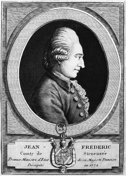 Johann Friedrich Struensee (1737-72) (engraving) (b  /  w photo)