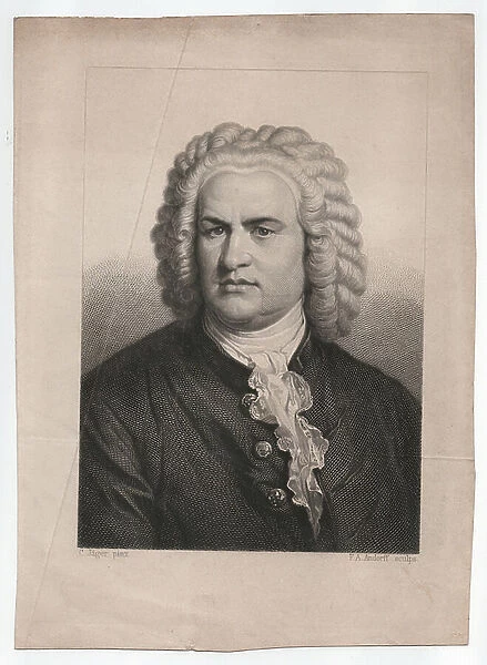 Johann Sebastian Bach (1685-1750) (ca. 1850, engraving)