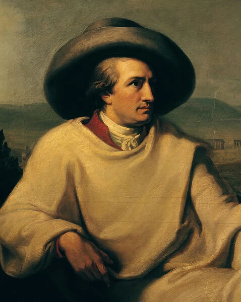 Johann Wolfgang von Goethe (1749-1832) in the Campagna, c. 1790 (oil on canvas) (detail)