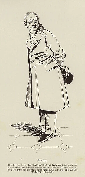 Johann Wolfgang von Goethe, German poet and playwright, 1832 (litho)