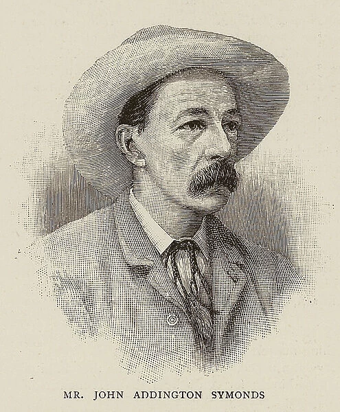 John Addington Symonds, English poet and critic (engraving)