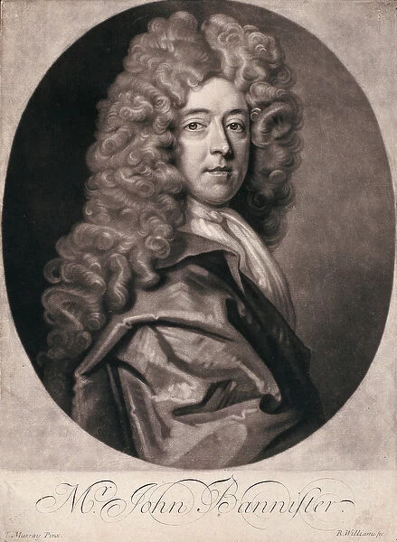John Bannister (c. 1625-79) engraved by R. Smith (mezzotint)