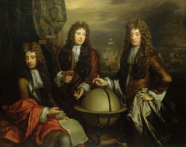 John Benbow (1653-1702), Sir Ralph Delavalle (circa 1645-1707) and Thomas Phillips (circa 1635-1693), 1692-93 (oil on canvas)