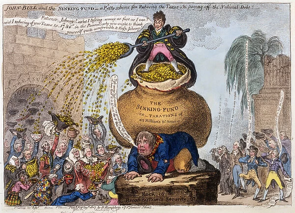 John Bull and The Sinking Fund - a Petty scheme for Reducing the Taxes & paying off