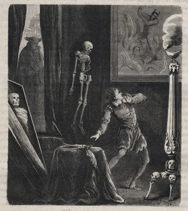 Framed Print : John Chatel (Chastel) (1575-1594) locked up by the Jesuites in the chamber of meditations - before his assassination attempt on King Henry IV of France on 27 December 1594 Framed Print : John Chatel (Chastel) (1575-1594) locked up by the Jesuites in the chamber of meditations - before his assassination attempt on King Henry IV of France on 27 December 1594