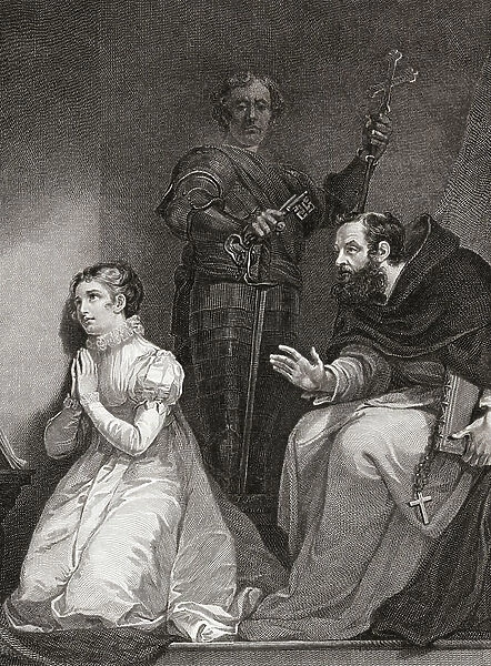John Feckenham visits Lady Jane Grey in the Tower of London (print)