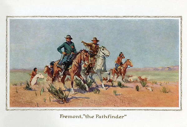 John Fremont the Pathfinder, 1914 (screen print)