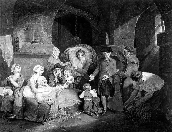 John Howard Esq. (1726-1790) Visiting and Relieving the Miseries of a Prison, engraved