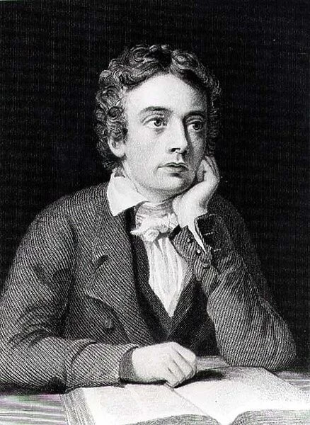 John Keats (1795-1821) (engraving) (b&w photo) (see 114049)