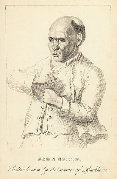 John Smith or Buckhorse, 18th century prizefighter. 1869 (lithograph)