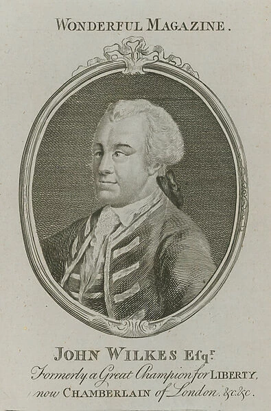 John Wilkes, formerly a great champion of liberty, now Chamberlain of London (engraving)