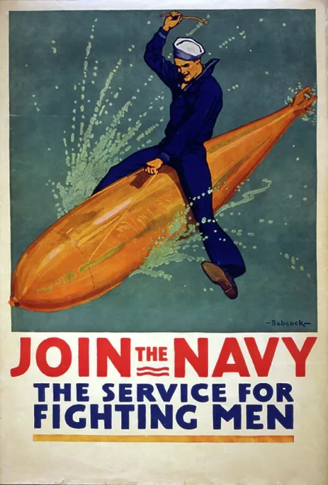 Framed Print : Join the Navy, c.1917 (colour litho)