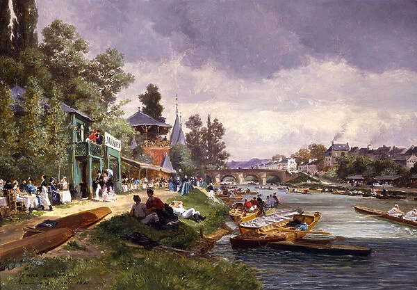 Joinville Le Pont, 1873 (oil on canvas)