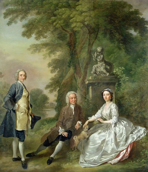 Jonathan Tyers (d. 1767) and his Daughter, Elizabeth, and her Husband, John Wood, c