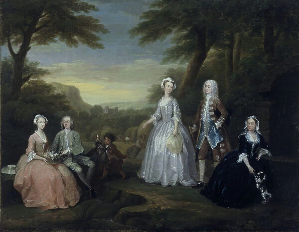 The Jones Family Conversation Piece, 1730 (oil on canvas)