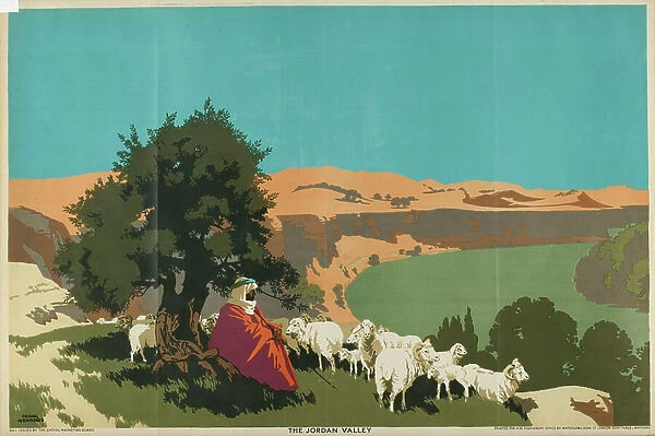 The Jordan Valley, from the series Buy Jaffa Oranges (colour litho)