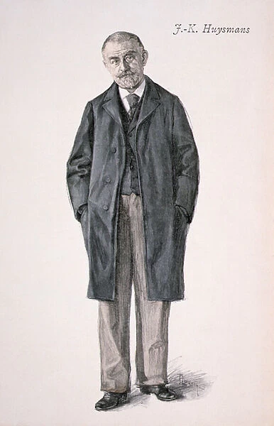 Joris Karl Huysmans (1848-1907) from La Revue Illustre, 1st May 1895 (colour litho)