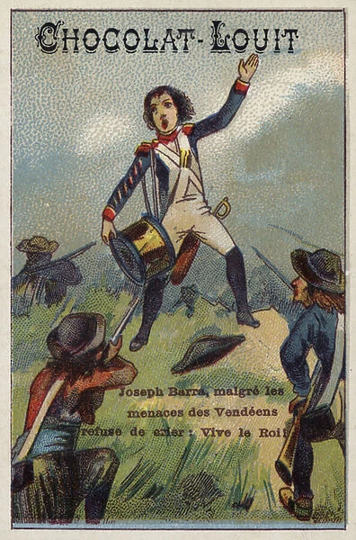 Joseph Bara, French Revolutionary child soldier (chromolitho)