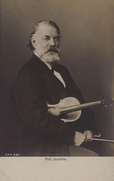 Joseph Joachim, Hungarian violinist, conductor and composer (b  /  w photo)