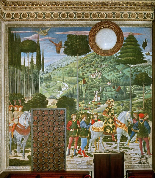 The Journey of the Magi to Bethlehem, the back wall of the chapel, c. 1460 (fresco)