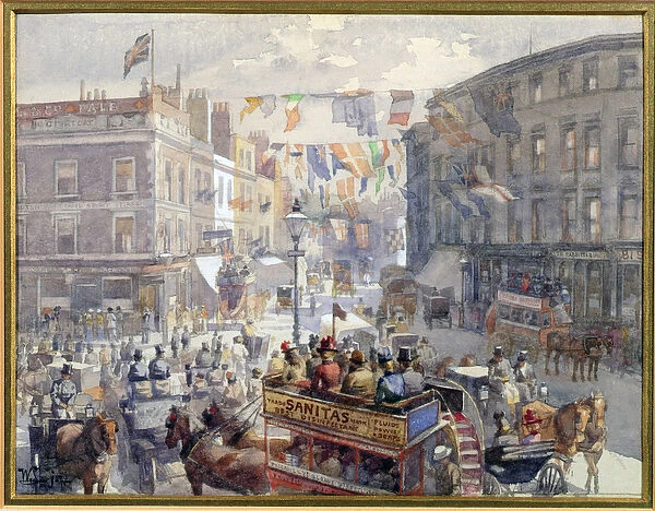The Jubilee, Kensington High Street, London, 1901 (w  /  c on paper)