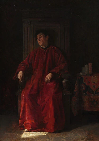 Judge in Red Robe, c.1890 (oil on panel)
