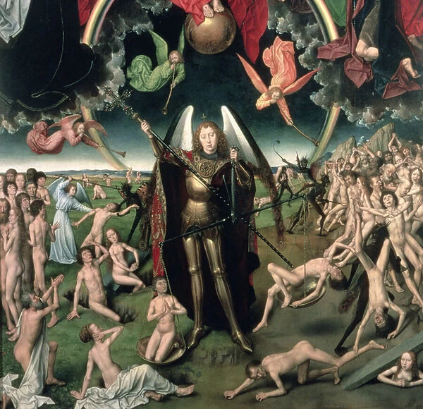 The Last Judgement, 1473 (oil on panel) (detail of 144071)