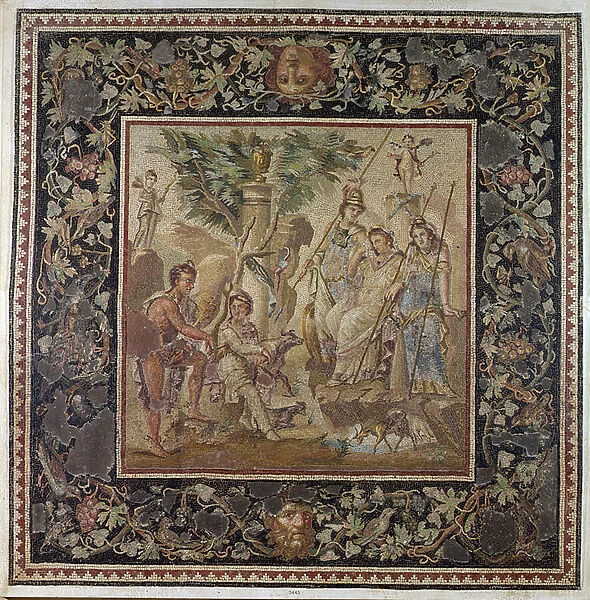 The Judgement of Paris, from the House of the Atrium, Antioch, c. 115 AD (mosaic)