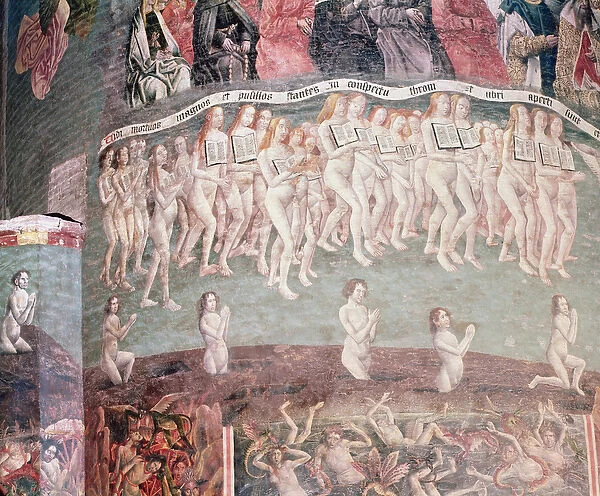 The Last Judgement: The resurrected carrying the book of their life around their necks