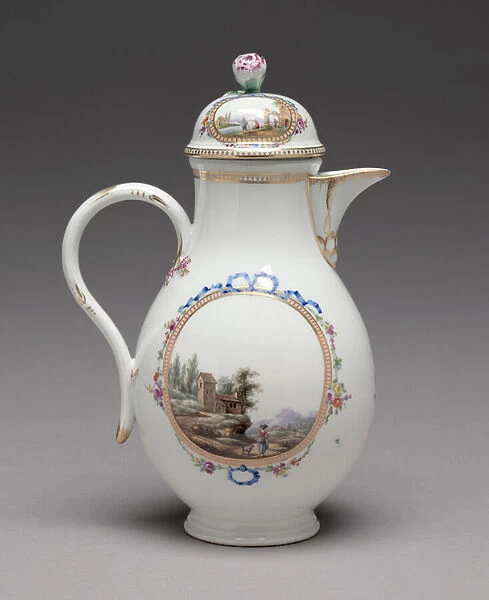 Jug with Cover, made by Meissen Porcelain Factory, 1774-1814 (porcelain)