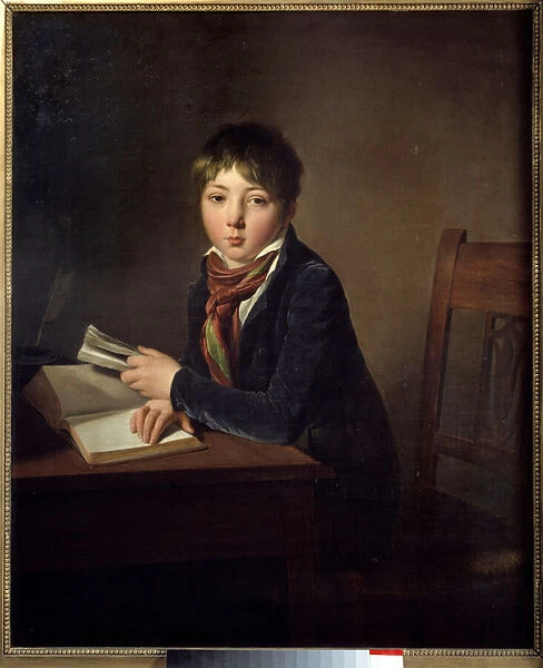 Jules Boilly (1796-1874) child a book in hand Painting by Louis Leopold Boilly (1761-1845