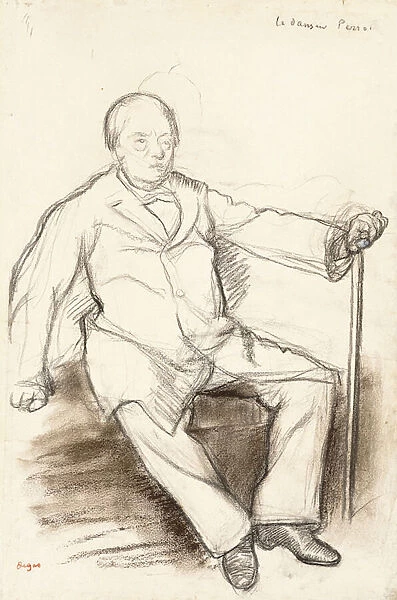 Jules Perrot, study for The Dancer Perrot, sitting, c. 1880