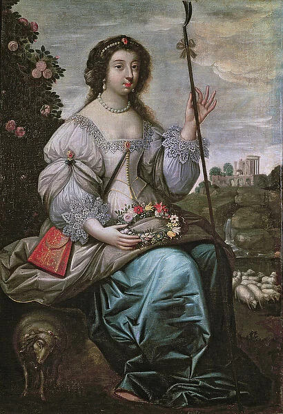 Julie d Angennes (1607-71) as Astree (oil on canvas)