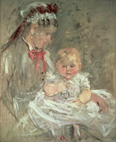 Julie Manet and her Nurse, 1888 (oil on canvas)