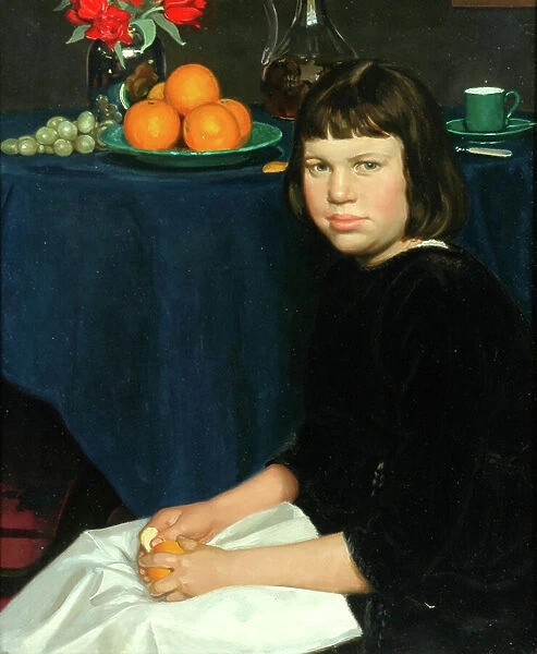 Julie with the Oranges (oil on canvas)